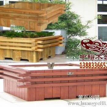 重庆木制指示牌标牌景区售货车垃圾桶水车木结